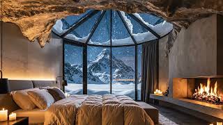 Hidden Beneath the Snow ❄️ A Glass Ceiling Room in the Mountains