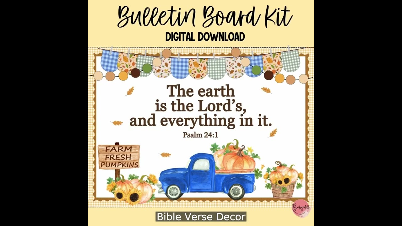 Fall Bulletin Board Kit: Farmhouse Truck Decor