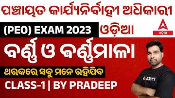 PEO Post In Odisha 2023 | PEO Odia Grammar | Alphabets And Letters By Pradeep Sir