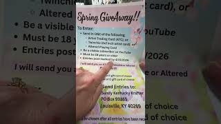 Spring Giveawy!! #junkjournalideas