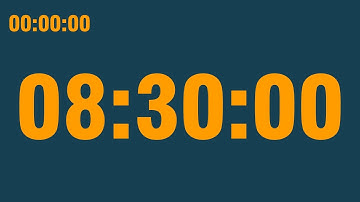 8 hour 30 minute timer (with end alarm, time elapsed and progress bar)