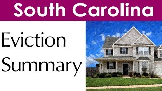 South Carolina Eviction Laws for Landlords and Tenants