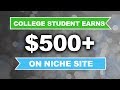 College Kid makes $500+ per Month with a Niche Site - Keyword Golden Ratio In Action - Brett Ehlert