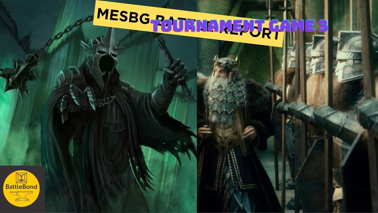 MESBG Tournament Battle Report  game 3- 650 pts Mordor vs Army of Thror