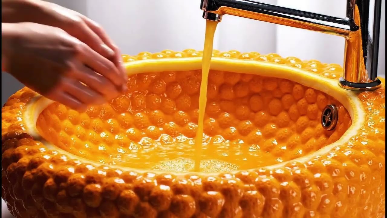 Which Sink Would You Wash Your Hands In? AI ASMR Sinks 🍯🍊☕️🥑🫐