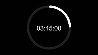 3 Hour 45 Min Study Timer | Minimalist Focus Countdown