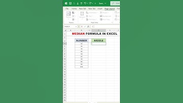 Median Formula In excel | Median function In excel | interview question in excel  #exceltips