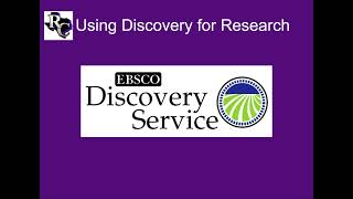 Ranger College Library - 1.1 Using Discovery for Research