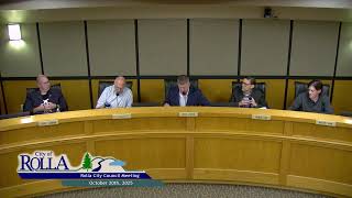 Rolla City Council Meeting - October 20th, 2025