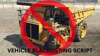 Full FiveM Vehicle Spawn Prevention/Blacklist - Standalone Update