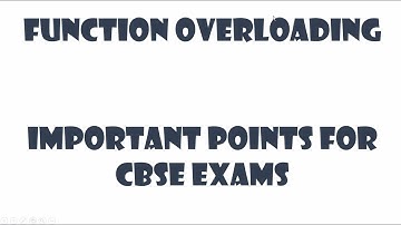 Function Overloading || CBSE Class 12 Computer Science