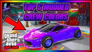 GTA 5 Online *RARE* Top 5 Modded Crew Colors!