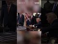 Trump makes sure EVERY KID at Trump Account event gets challenge coins, Sharpies