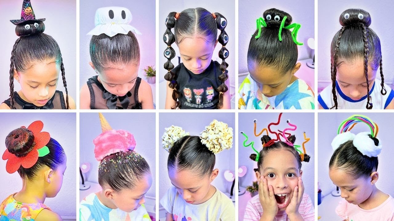 10 Crazy Hair Day & Halloween Hairstyles for Kids 🎃👧 Easy DIY Hair Ideas 2025