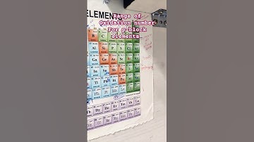 🌹RANGE OF OXIDATION NUMBER.  (P-Block elements) #science#chemistrynotes#sciencefacts#2ndgrade2025 🙏🏻