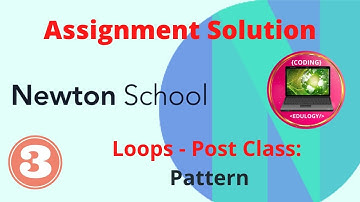 Pattern Printing in Java | Loops Assignment | Right angle pattern | Newton School Assignment Answer