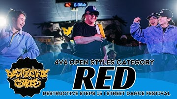 Red aka Lady Brui5er (AUS) | JUDGE SHOWCASE | 4V4 OPEN STYLES | DESTRUCTIVE STEPS 15