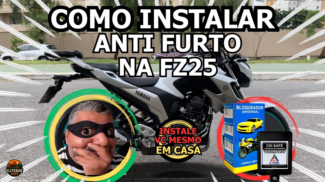 COMO INSTALAR ANTI FURTO NA FAZER 250 EM CASA
