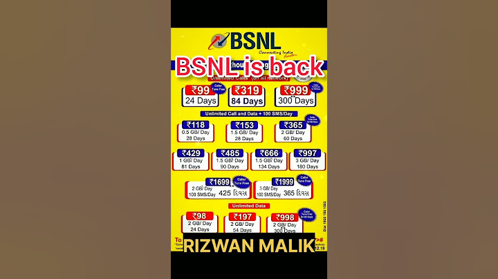 #bsnl is back | bsnl recharge plan 2024