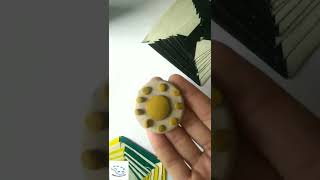 clay art | miniature white and yellow circle art use clay | circle art | clay work | miniature