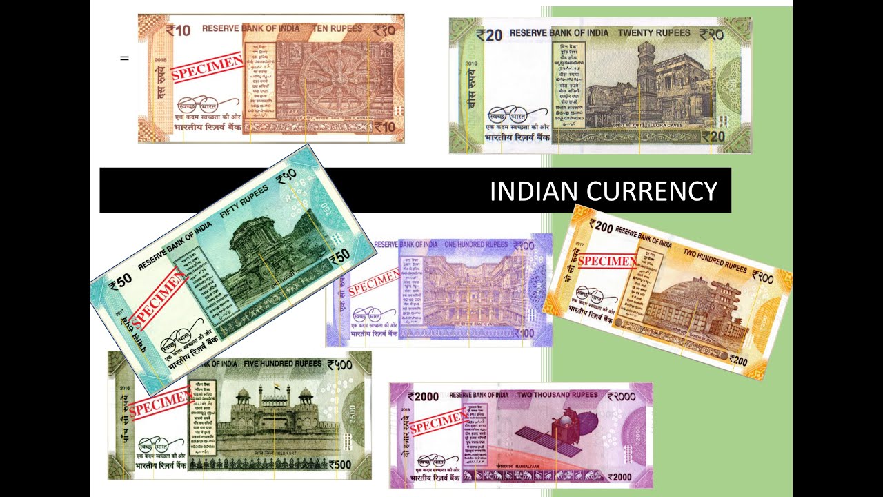 Basics of Indian Currency--MOTIF, COLOUR, SIZE