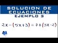 Solucionar ecuaciones lineales | Ejemplo 3