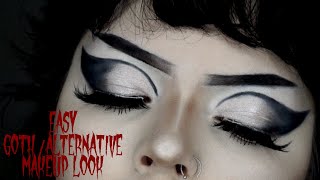 easy goth/alternative makeup look