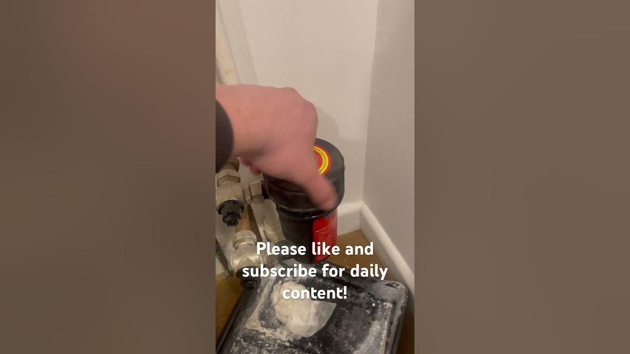 How to clean out a magna clean filter! plumber plumbing heating diy