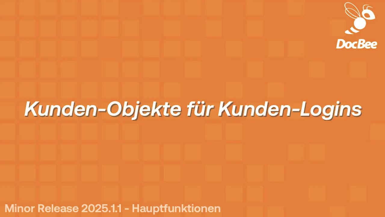 DocBee Minor Release 2025.1.1 Neue Funktionen