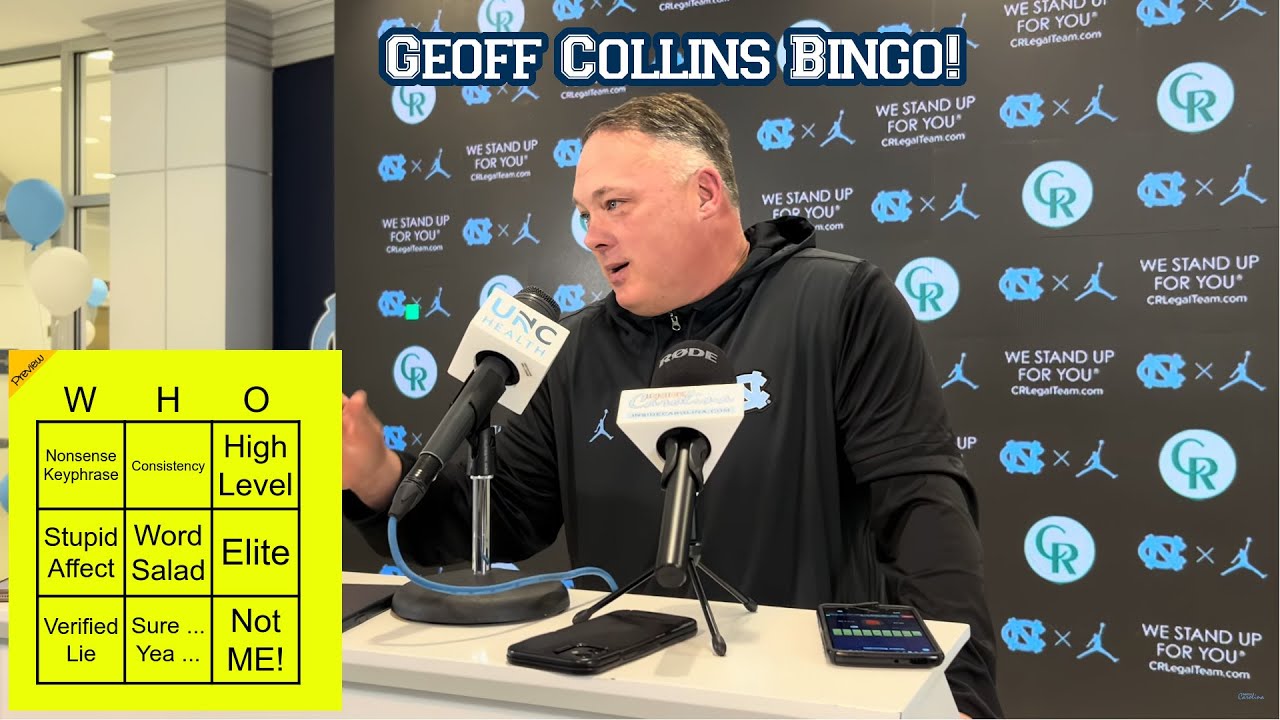 Geoff Collins Bingo! Its North Carolina's Turn to play this horrible game.