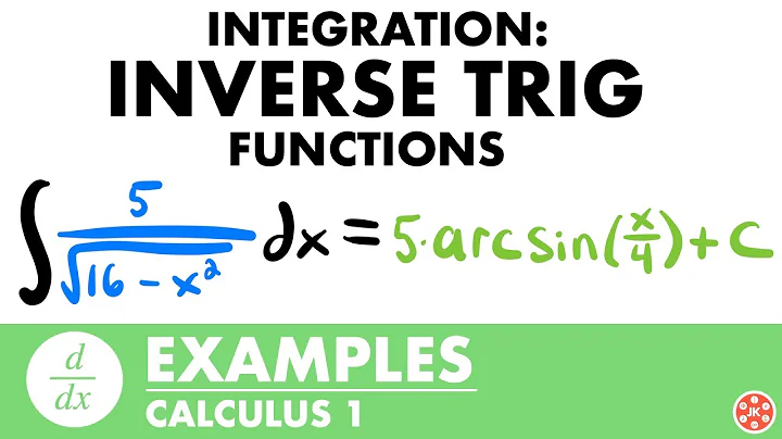 Integrating Into Inverse Trig Functions Examples | Calculus - JK Math