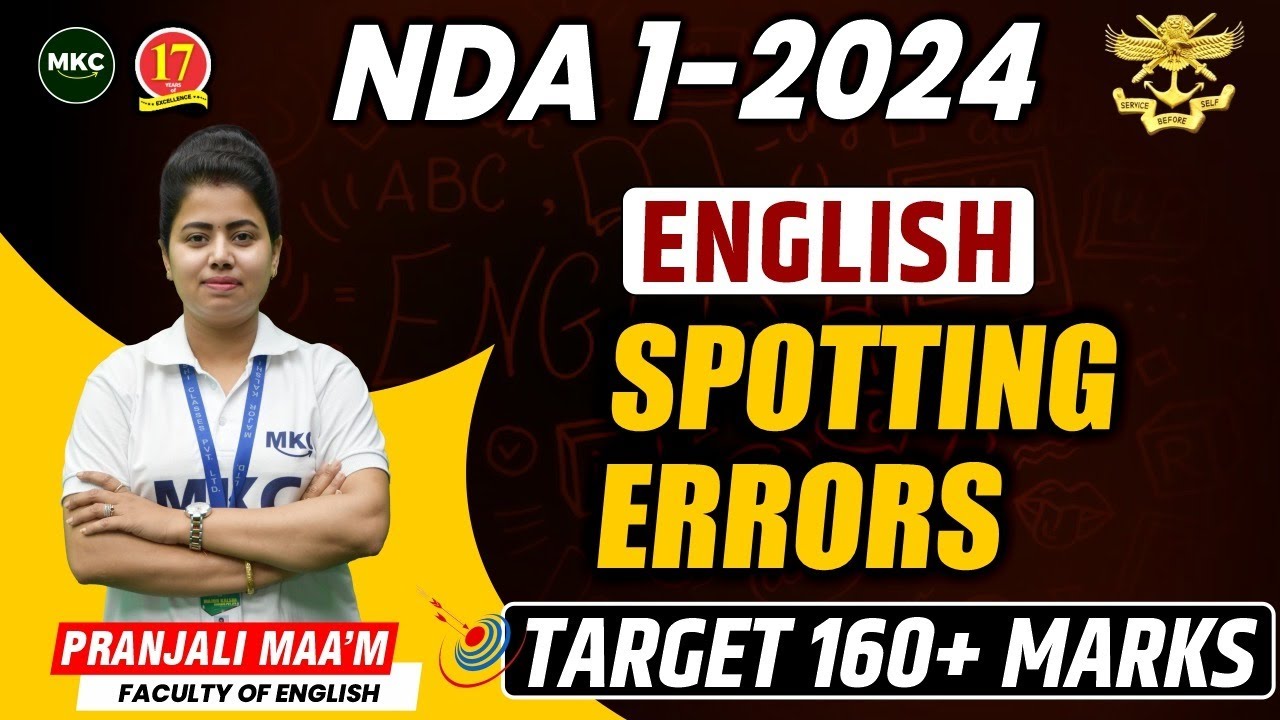 Error Detection and Correction Trick | Error Spotting in NDA English 1-2024 | NDA English Paper 2024