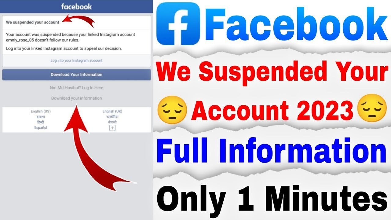 We Suspended Your Account Facebook Suspended Facebook account recovery,We've suspended your