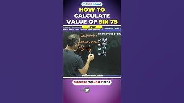 How to calculate value of sin 75 #sincostan #mathtricks #exam #oliveboard
