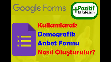 Google Formlar Kullanılarak #Demografik #Anket #Formu Nasıl Oluşturulur? #GoogleFormlar #Anketyapma