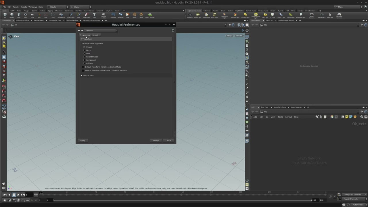 Modeler 2025: Configure Houdini Before Installation