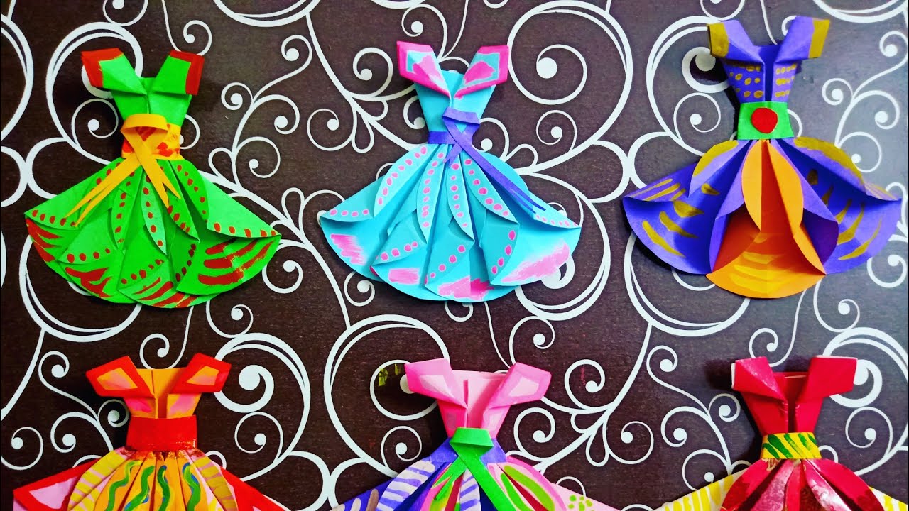 Paper Craft Paper Doll Dress How To Make Paper Dress for Barbie