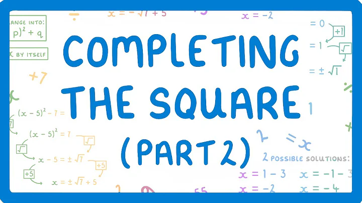 GCSE Maths - How to Solve a Quadratic by Completing the Square (Part 2 - Solve When a=1)