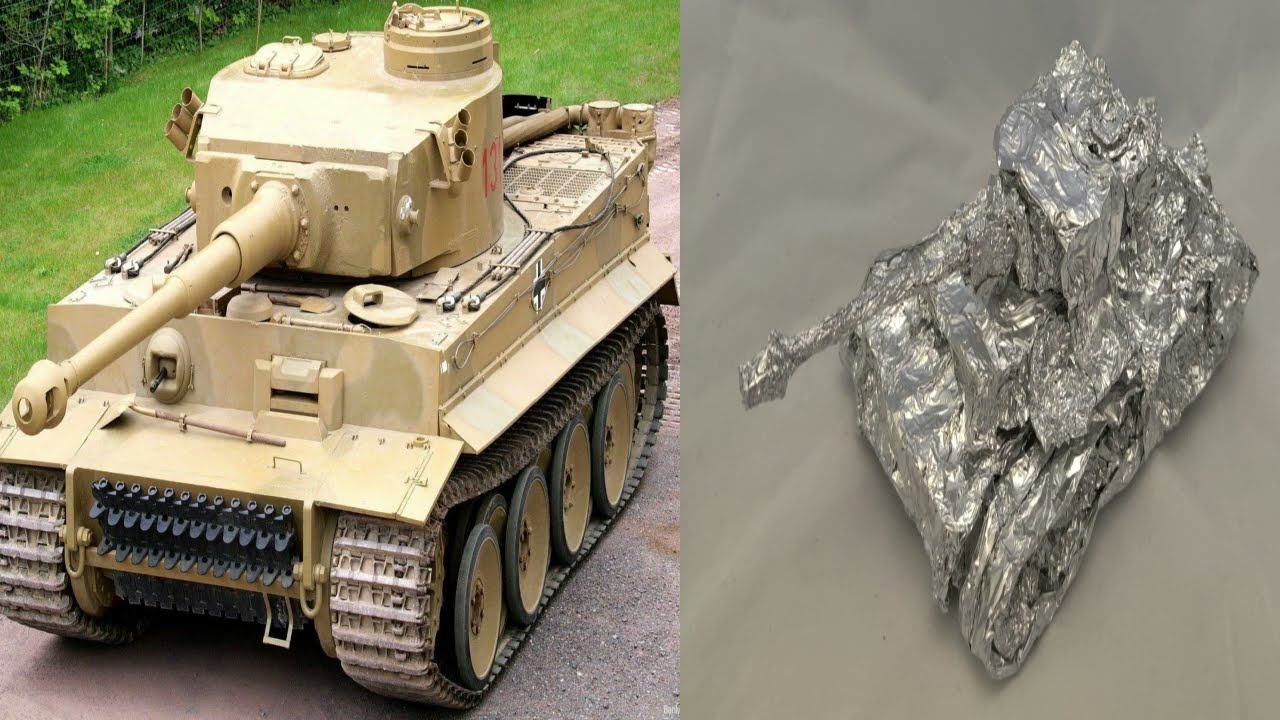 Tiger I Heavy Tank - Aluminum Foil Sculpture