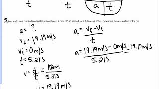 Physical Science Unit 2 Force and Motion (Video 2): Acceleration and Motion
