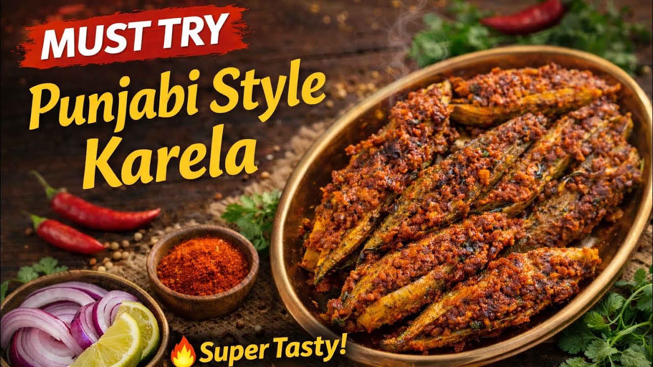 Stuffed Bitter Gourd Recipe | ਭਰਵਾ ਕਰੇਲਾ ਰੈਸੀਪੀ | भरवा करेला रेसिपी | Easy Indian Recipe”