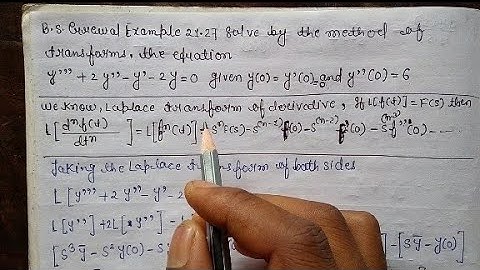 Solve by transform method of the equation y"
