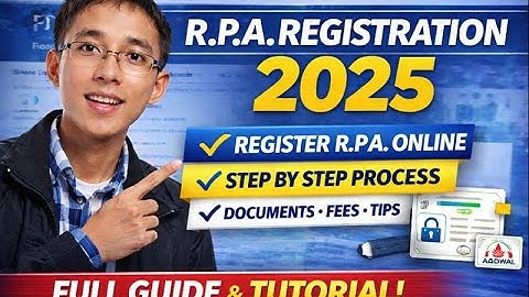 New Registration With R.P.A. For MPSC, DSC - 2025