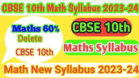 cbse 10th new syllabus 2023-24 | class 10 syllabus 2023-24 | cbse class 10 maths syllabus 2023-24
