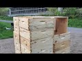 waxing honey bee boxes