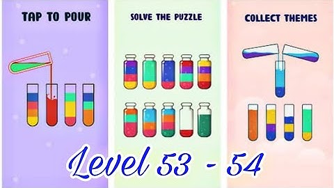 Water Sort Puzzle || Level 53 and 54 || Gameplay | Solutions