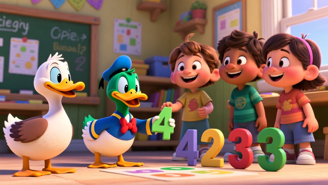 Ducks in Pond Say Quak 🦆💦 | Learn Animal Sounds for Kids | Fun Educational Video