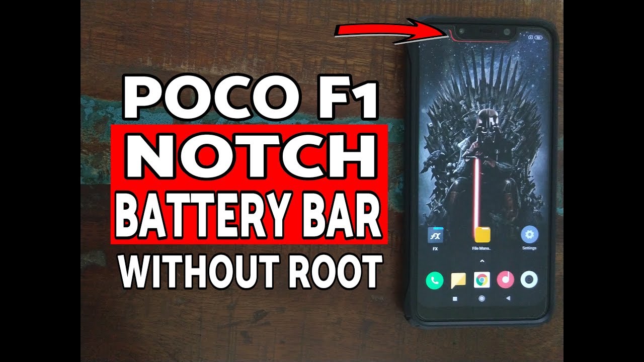 Poco F1 Notch Battery Bar Without Root & Free Poco F1 Battery Bar Notch YouTube