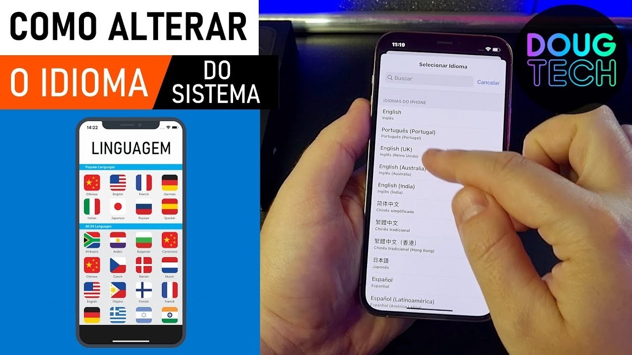 Como Alterar o IDIOMA do iPhone - YouTube