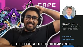 How to get CAPE (Certified Active Directory Pentesting Expert) with Rian Friedt | Schlopshow Ep.6